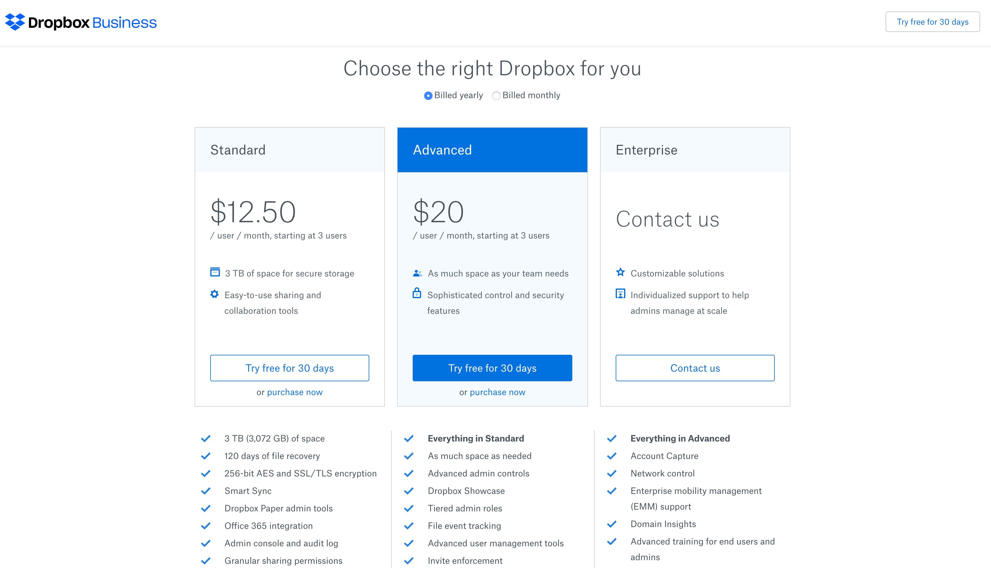dropbox personal plans pricing