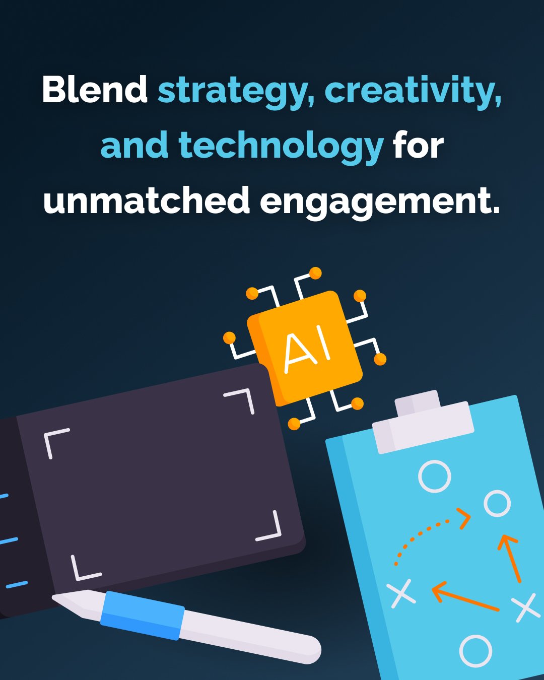 Blend strategy, creativity, and technology for unmatched engagement.